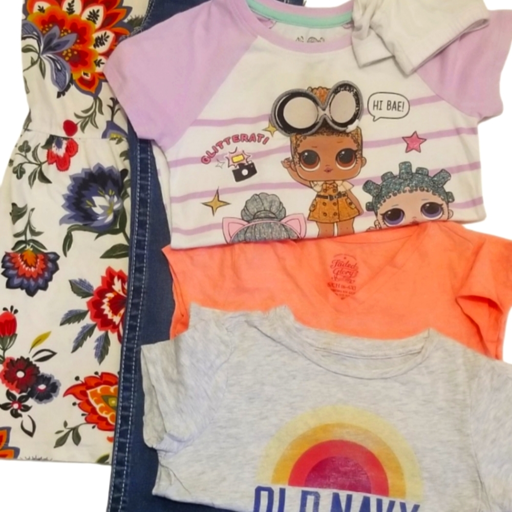 Girl 6/7 Clothing Bundle makes 4 Outfits 6 Pieces Lot 6 Set 6
